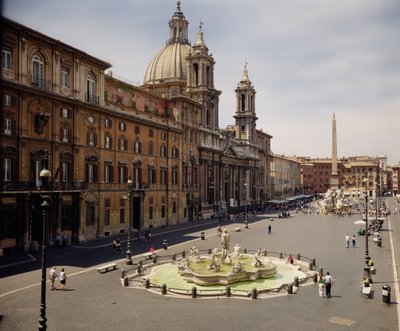 Vista della piazza con la Fontana dei Quattro Fiumi, 1648-51 e la Fontana del Moro, 1653-5 da Gian Lorenzo Bernini